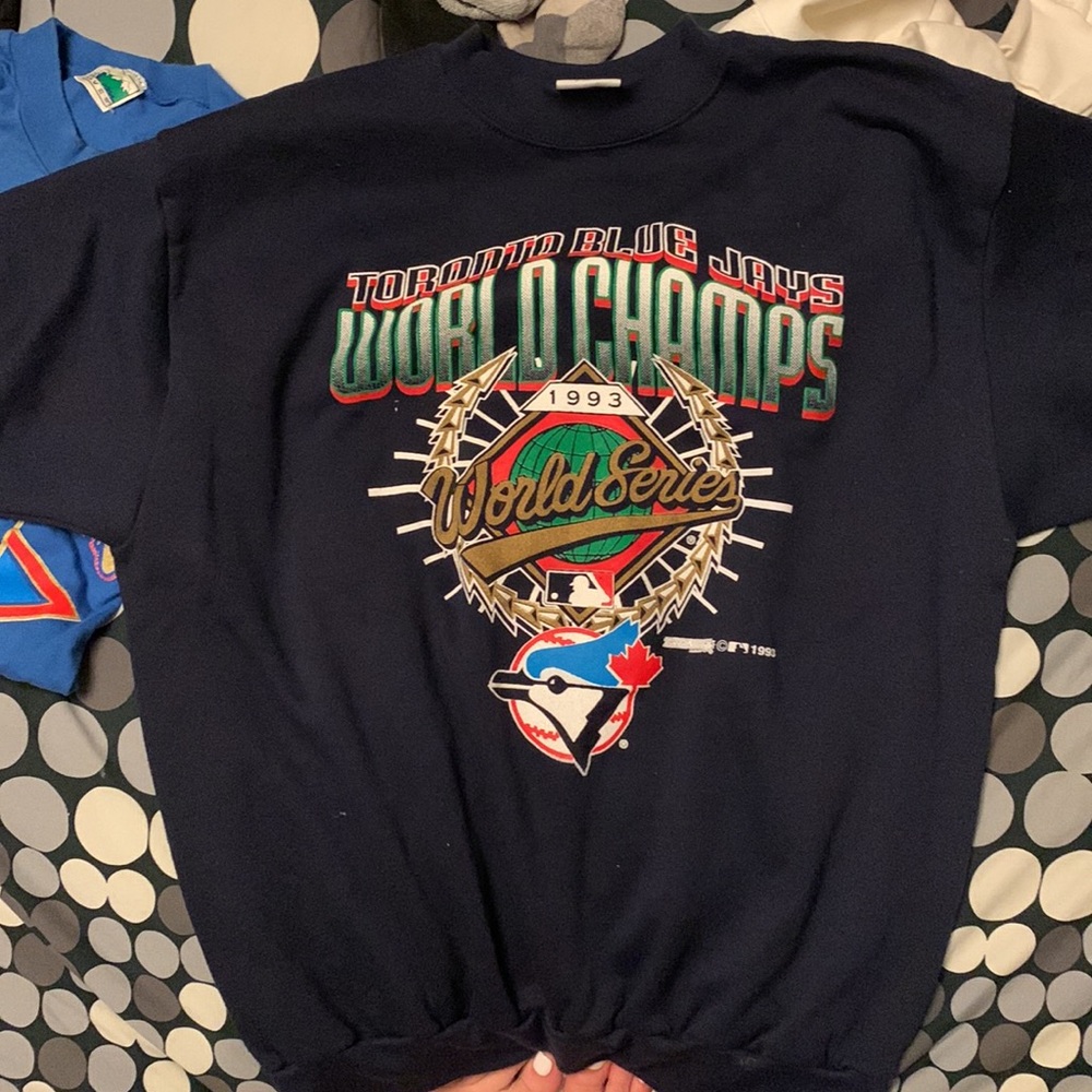 vintage blue jays 1993 world series sweatshirt